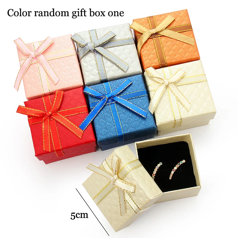 

1Pcs Stud Earrings Box Multi-Style Color Sent Randomly For Women Activity Gifts Package Simple Fashion Dropshipping