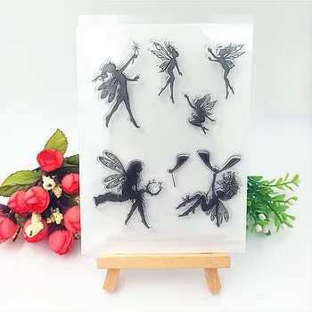 

11*16cm Elven fairy Transparent Clear Stamps / Silicone Seals Roller Stamp for DIY scrapbooking photo album/Card Making