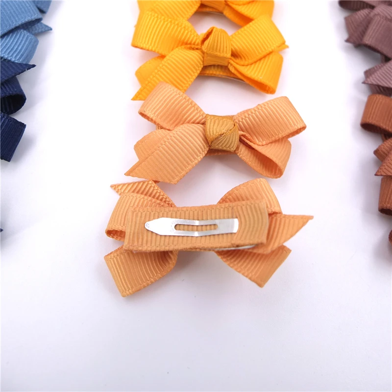 2 PCS Mini Snap Clips Hair Bow Baby Toddler Tiny JOJO Bow Hair Clips Hairbow Infant Baby Girls Shower Gifts