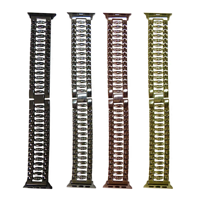 Браслет звеньевой из нержавеющей стали для iWatch спортивный ремешок apple watch 5 40 мм 44