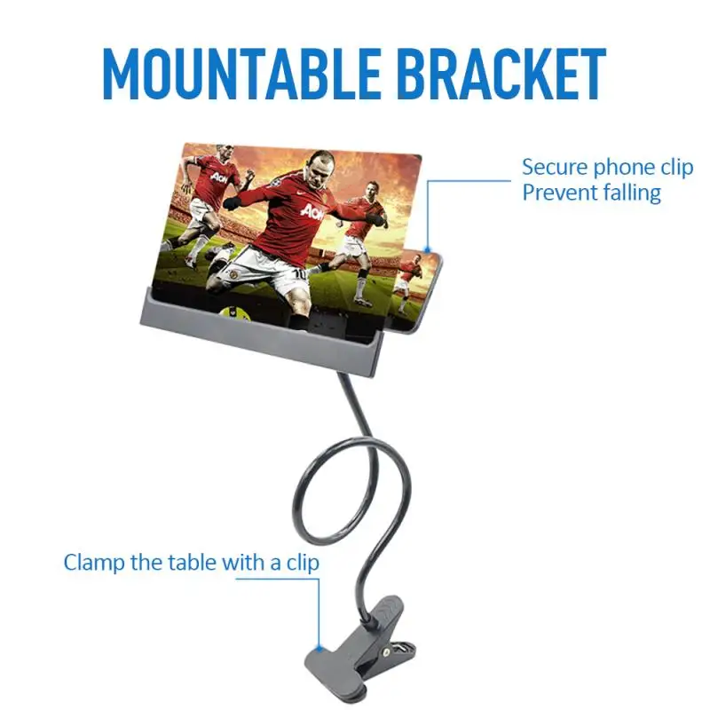 

Portable 12 inch 3D HD Phone Screen Magnifier Mobile Bracket Holder Mobile Screen Telescopic Magnifying