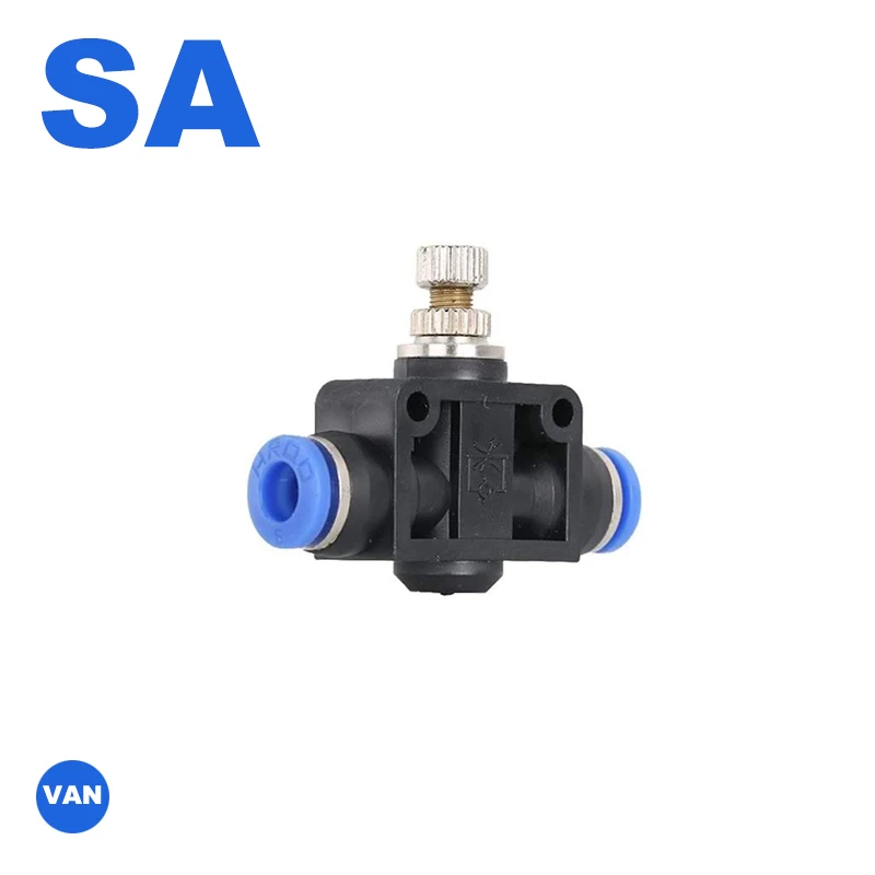 

SA 4-12mm throttle valve Air Flow Speed Control Valve Tube Water Hose Pneumatic Push In Fittings