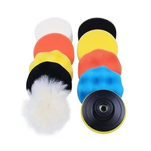 11 шт. 3/4/5/6/дюймовые вафельные полировальные накладки для полировки автомобиля+ адаптер для дрели M10 M16 электроинструменты