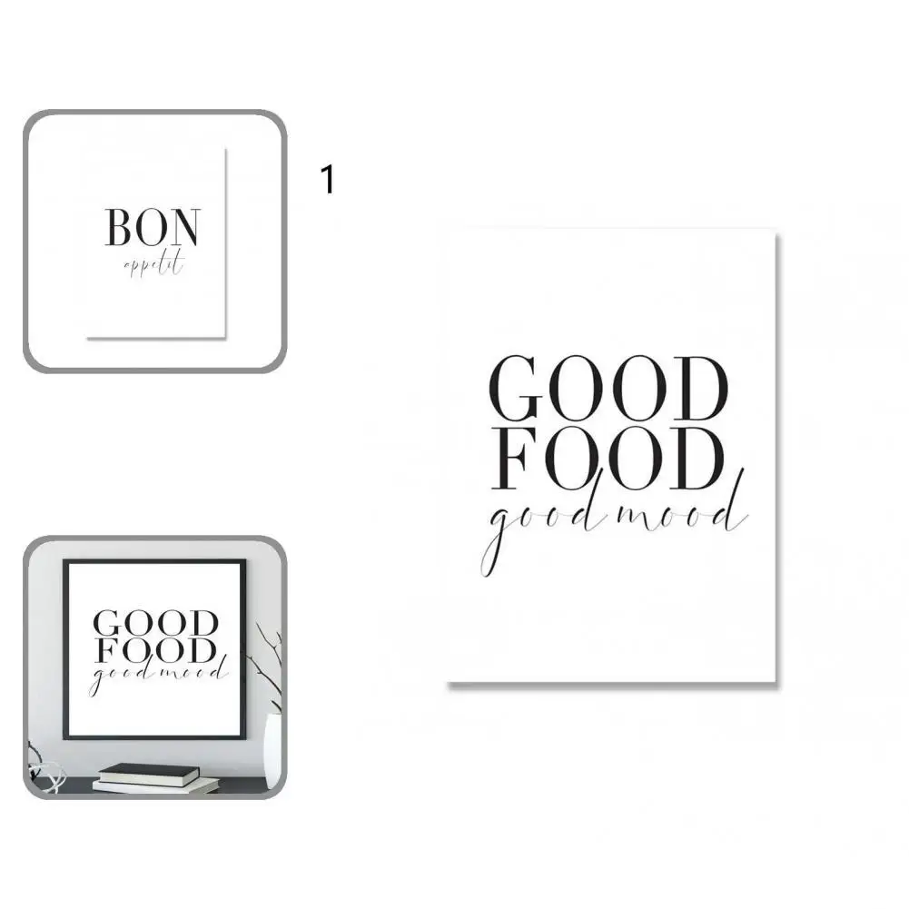

Wall Art Poster Modern Black White Saying Wall Frameless Picture Minimalist Decorative Frameless Picture