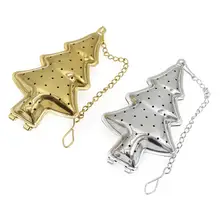 Рождественская чайная заварка, Рождественская елка из нержавеющей стали, ситечко для чая, фильтр для чайника, рождественские Кухонные гаджеты, чайный инструмент