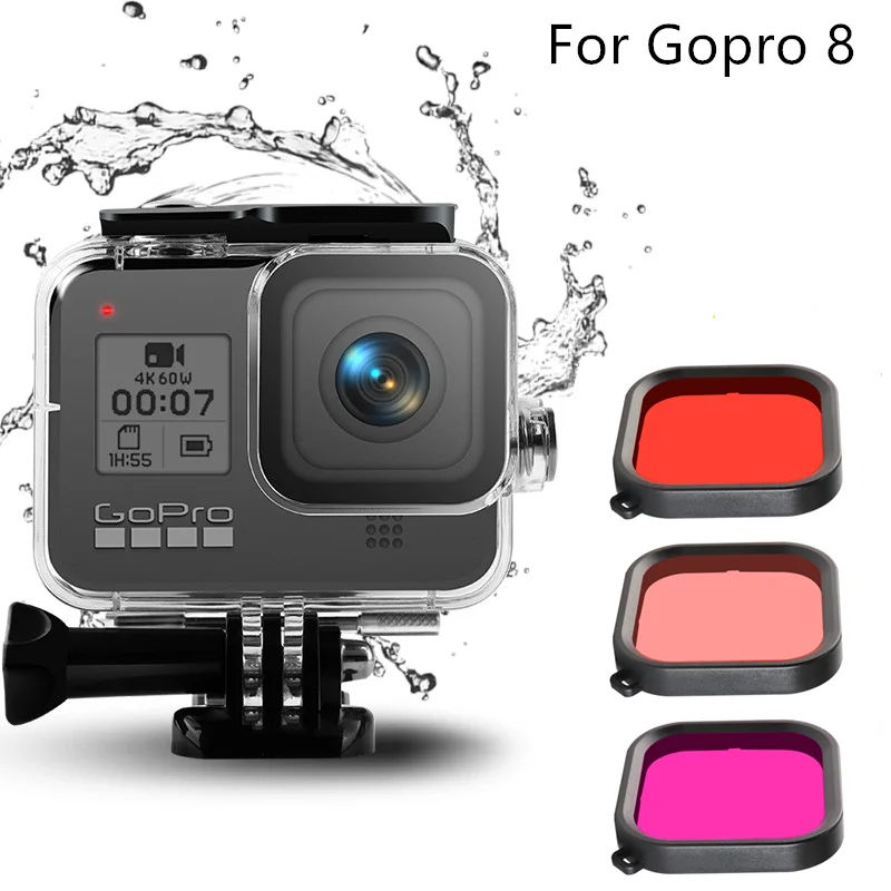Водонепроницаемый защитный чехол для камеры Gopro hero 8|Чехлы экшн-камер| |
