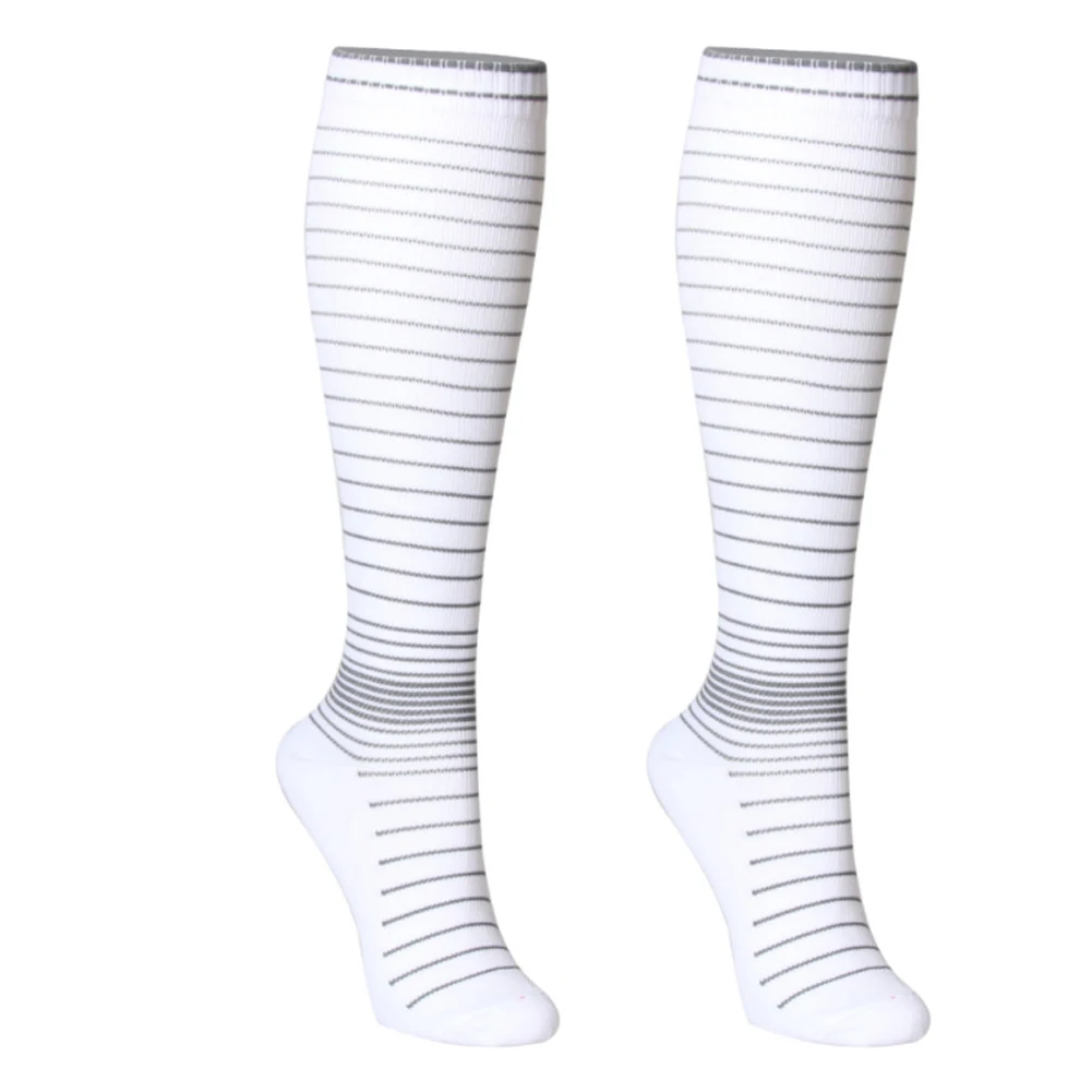 Men Women Riding Pregnancy Breathable Fashion Compression Socks Running Nurses Outdoor Cycling Professional Athletic Striped
