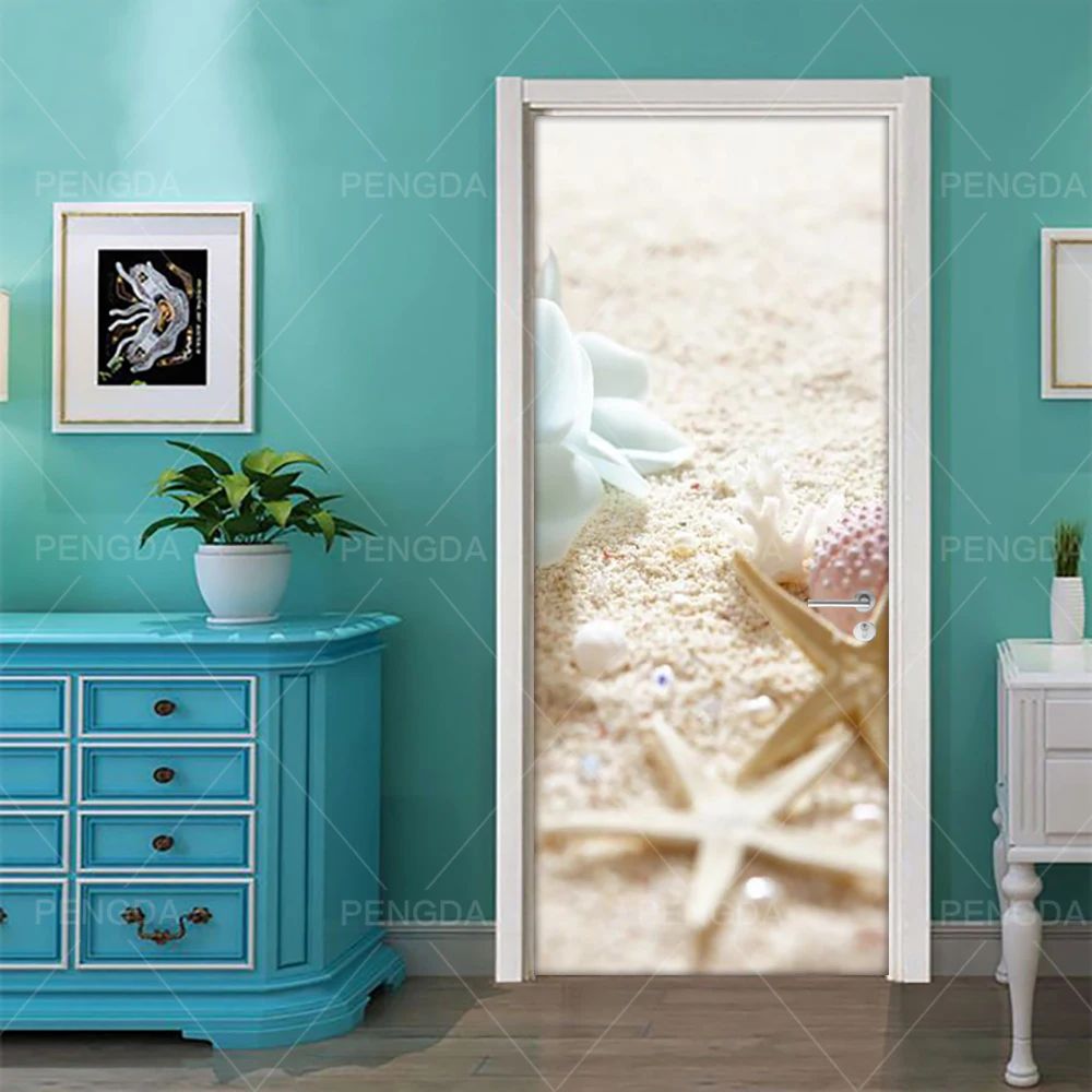 

3D Wallpapers Renovation DIY Starfish Shell Self Adhesive PVC Stickers Door Waterproof Home Decoration Decal Print Art Picture