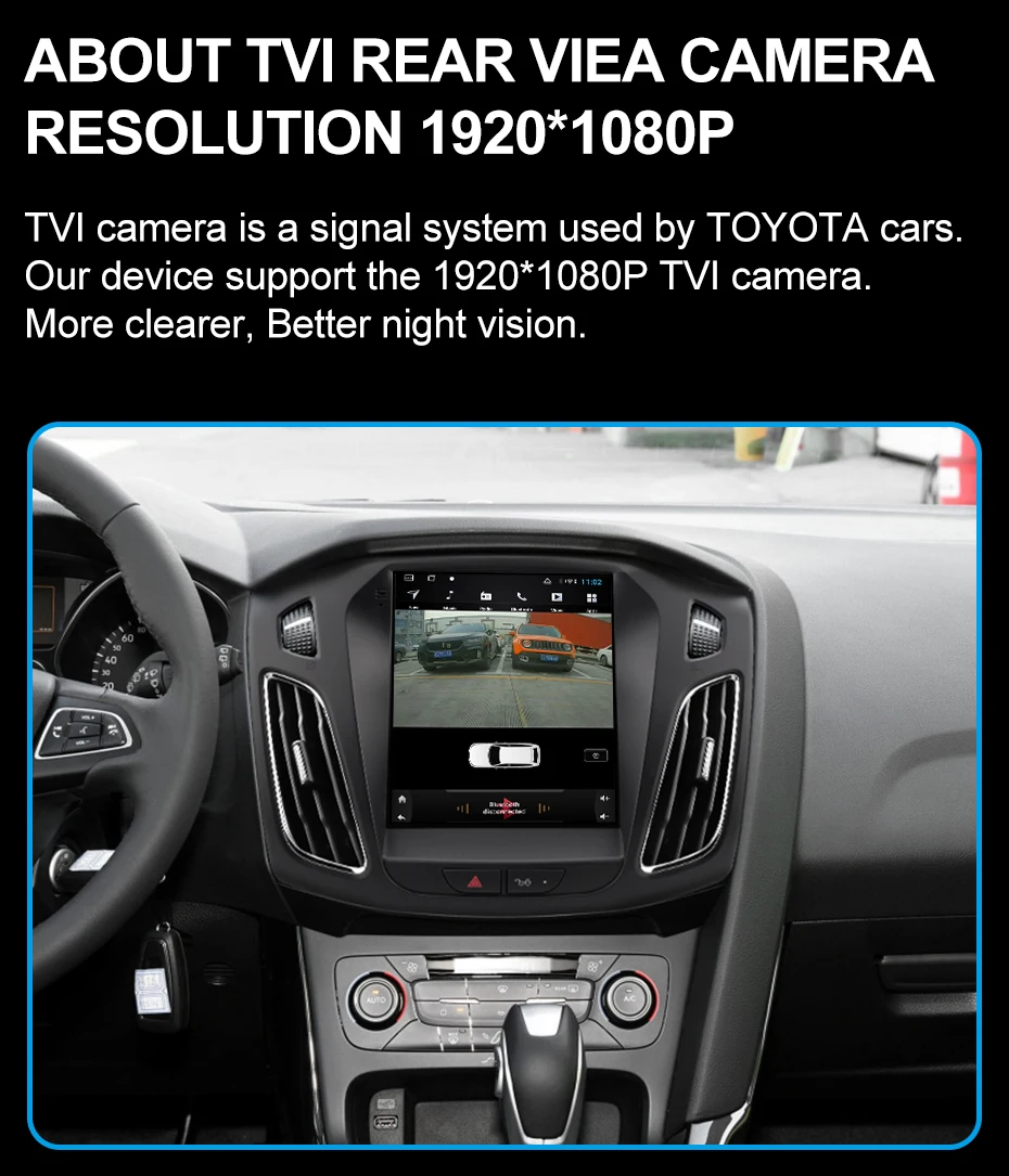 Top Isudar H53 Vertical 1 Din Android Auto Radio For Ford/Focus 2012- GPS Car Multimedia Video Player RAM 4G ROM 64G For Tesla Model 14