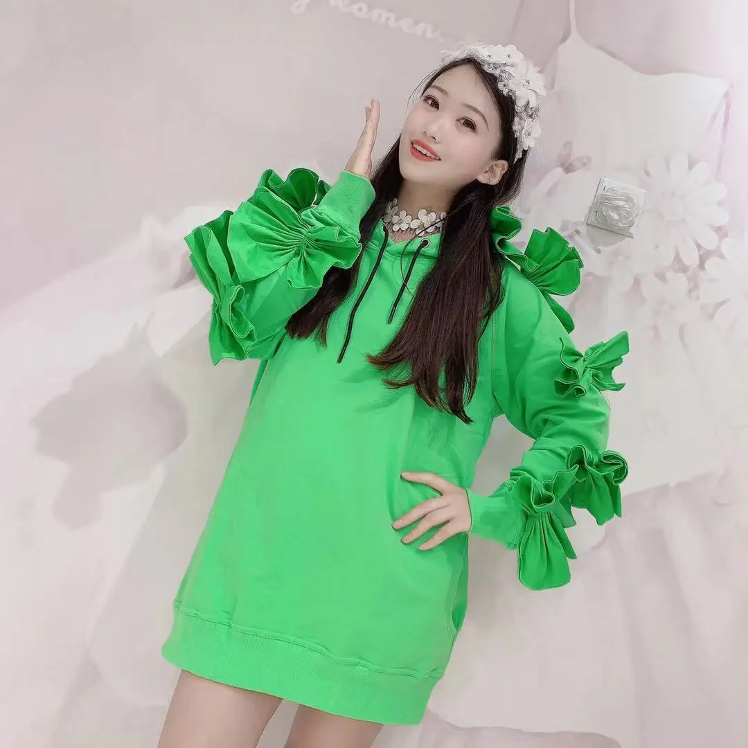 new autumn women fashion bowknot sweatshirt women loose Hooded sweatshirt