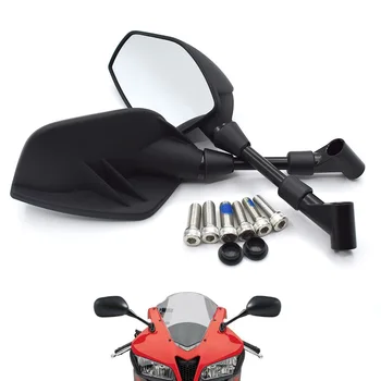 

Universal 8mm 10mm motorcycle rearview mirror black side mirror For Kawasaki Ninja 500R EX500 650R EX650 ER-6F ER-6N ZX9R