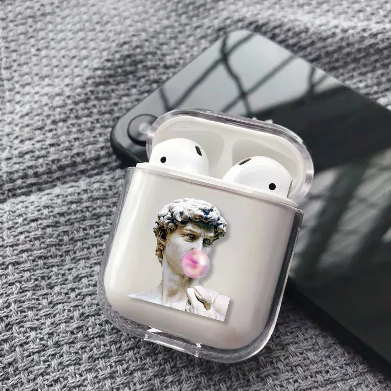 Чехол для наушников Ван Гог Мона Лиза для Apple iPhone, зарядная коробка для AirPods Pro, жесткий прозрачный защитный чехол, аксессуары - Цвет: 7