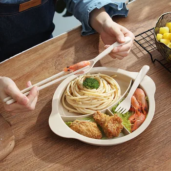 

Baby Dish Kid Plate Children Feeding Set Baby Stuff Spoon Fork Children's Cutlery Plates For Kids Tableware Food Dishes Crockery