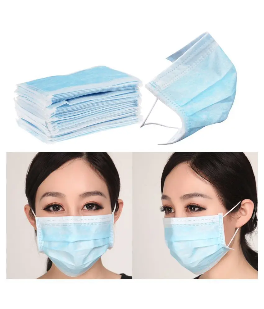 

100pcs Anti Virus Influenza 3 Layer Mask Dust Protection Disposable Elastic Ear Loop Masks Fast Shipping