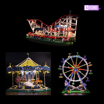 

In Stocks Building Blocks Street Ferris Wheel Carousel 10257 10247 10261 Bricks Toys Led Light Set Only