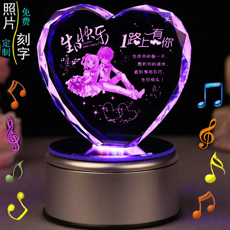 Explosion love bluetooth Хрустальная музыкальная шкатулка для мужчин и женщин Креативные