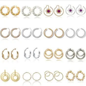 

30 Styles Earrings For Women Earrings Sweet Alloy Pendientes Girl Ear Jewelry boucle d'oreille femme 2019 Flower Brincos gifts