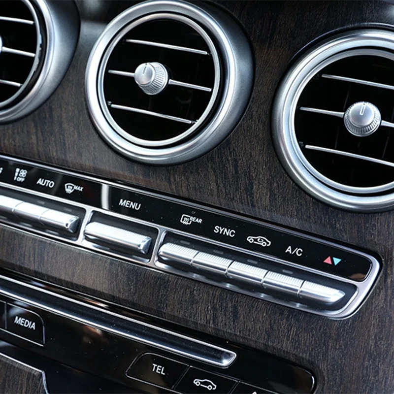 Переключающаяся Центральная панель управления Крышка для Mercedes-Benz Oak C/GLC Центральная панель управления рамка декоративная наклейка ABS дуб зерна