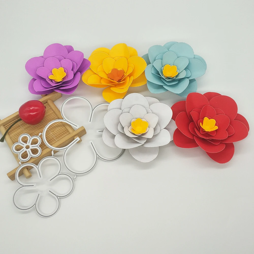 

Металлические Вырубные штампы 3 в 1 с цветами, скрапбукинг, фоторамка, украшение для фотоальбома, «сделай сам», искусство ручной работы