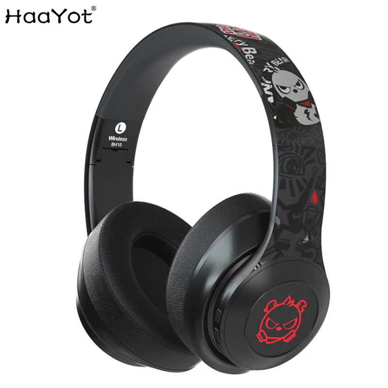Светодиодный Bluetooth 5 0 наушники Crazy Bear беспроводные складные с супербасами и