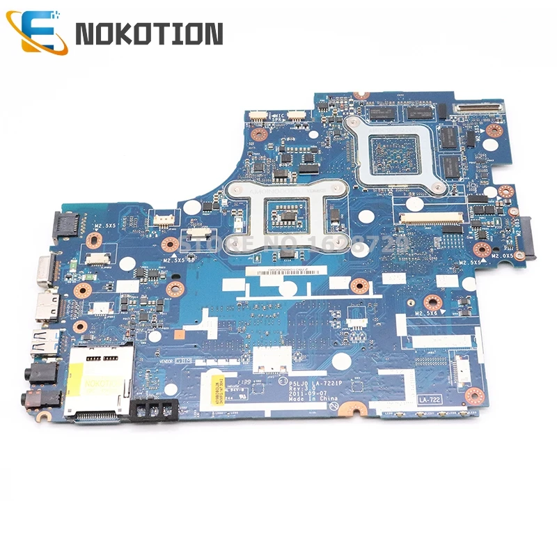 NOKOTION для acer aspire 5830TG 5830T 5830 Материнская плата ноутбука MBRHK02001 MB. RHK02.001 P5LJ0 LA-7221P HM65 DDR3 GT540M 1 Гб