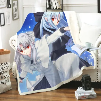 

Cartoon Anime Girl 3D Print Throw Plush Sherpa Blanket Thin Quilt Sofa Chair Bedding Supply Adults Kids 06