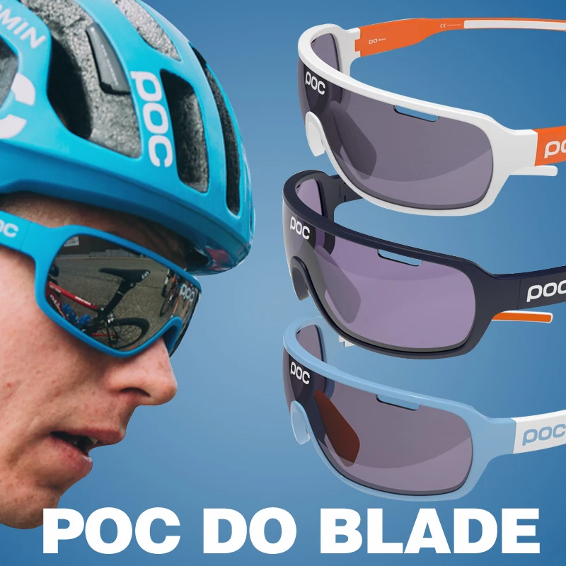 

poc DO Rushed Sale Ski Goggles Blade Cycing Sunglasses 4 Lens Polarized Men Sport Road Mtb Mountain Bike Glasses Eyewear