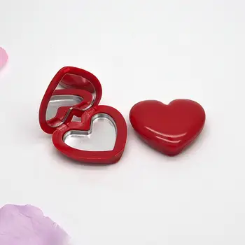 

Love Love Heart Shape Empty Eyeshadow Case Rouge Lipstick Box Pigment Palette Refillable Foundation Makeup Dispenser With Pallet