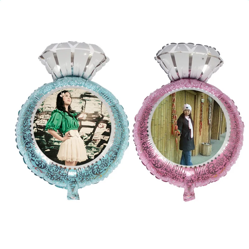middle diamond helium foil balloon 62x43cm with photo print -8