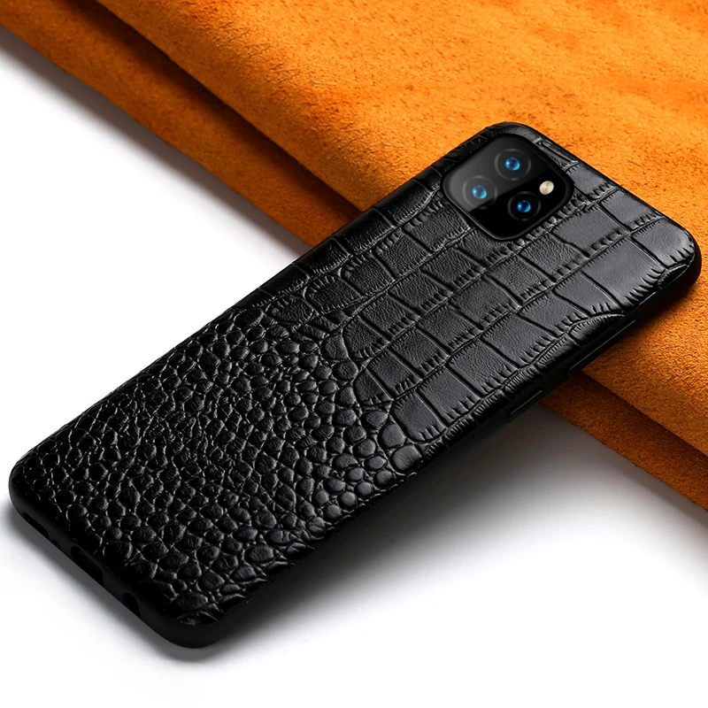  Business Genuine Leather phone case for iPhone 11 11 Pro All inclusive Anti-fall fashion protective