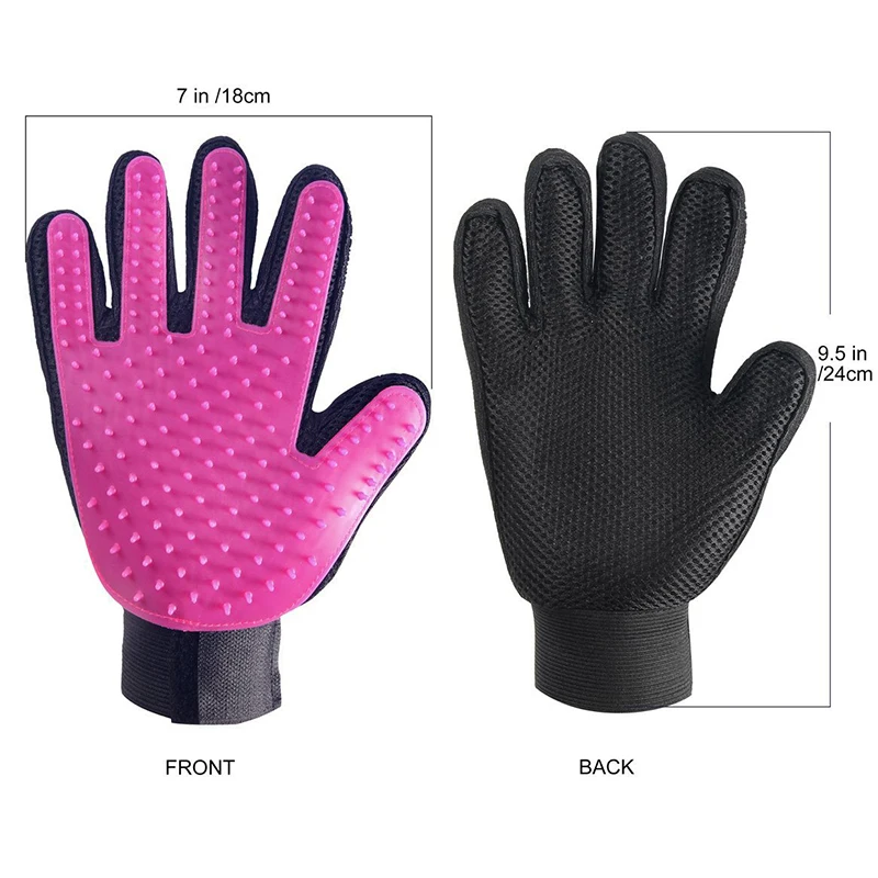 Silicone Pet Dog Grooming Gloves Cat Hair Brush Shower Comb Dog Bath Deshedding Pet Massage Gloves cleaning Supplies Right Hand5