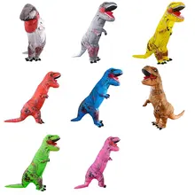 Забавный надувной костюм динозавра на Хэллоуин, надувной костюм тираннозавра, косплей, одежда для сцены