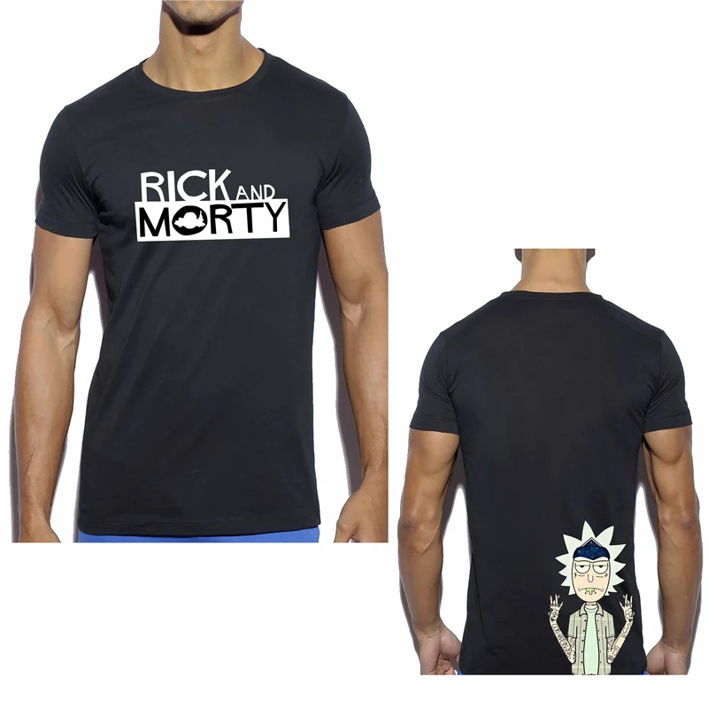 

Geek Anime Rick and Morty T Shirt Men's High Quality Harajuku Streetwear 100% Cotton Short Tops Casual Knitted Mens T-shirt