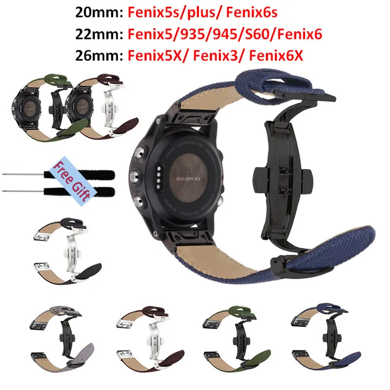 Высококачественный ремешок для часов Garmin Fenix 5X5 Plus 3 3HR 6S S60, быстросъемный нейлоновый браслет для Garmin Fenix 5 Band