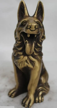 free shipping&lt&lt&lt&lt8&quot China Chinese Bronze Folk Zodiac Year Fu Foo Dog Statue sculpture Feng Shui |