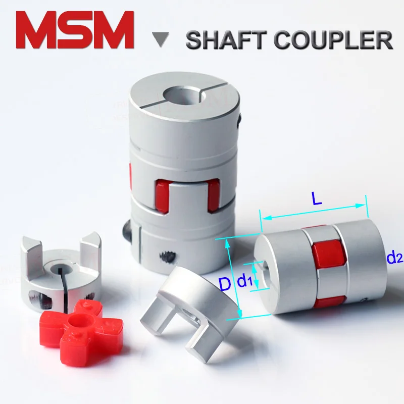 Муфты вала MSM BF-D20L25 D20L30 D25L30 D25L35 D30L35 D30L42 челюсти муфты двигателя соединители гибкое соединение паук муфта