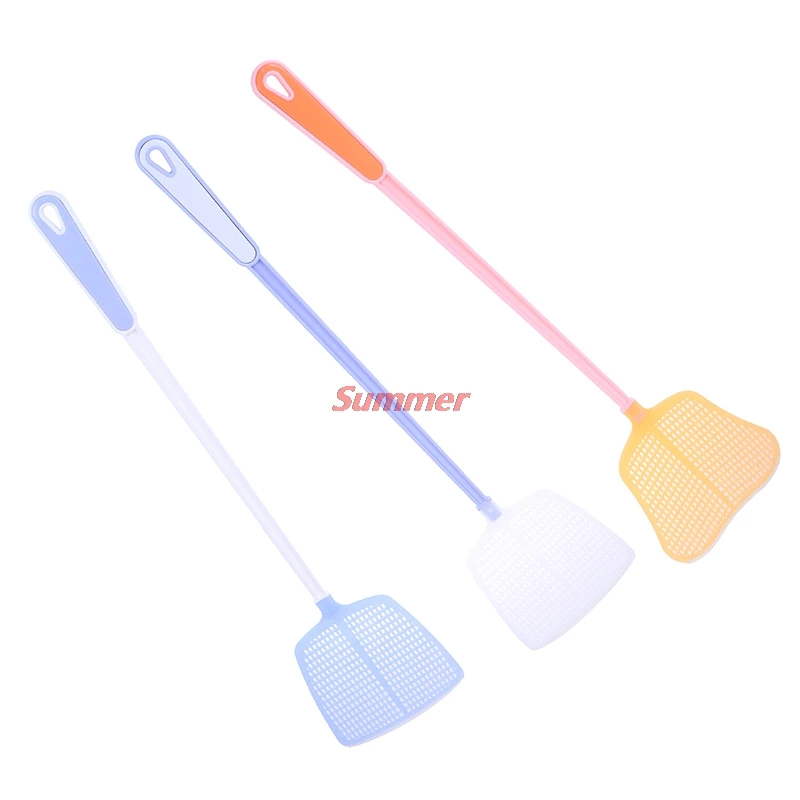 Kitchen Accessories Long Handle Plastic Fly Trap Swatter 1Pcs Fly Killer Hand Manual Flapper Pest Control fly swatter