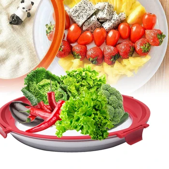 

Sealed Round Kitchen Supplies Vegetables Keep Fresh Refrigerator Meat Household Fish Food Preservation Tray Storage Container