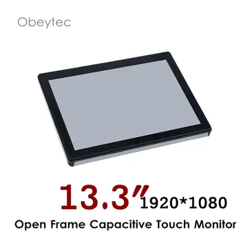 

13.3" surface anti-water open frame monitor with capacitive touch design, 1366*768, 300nits, OB-OPM-133 for touch all in one