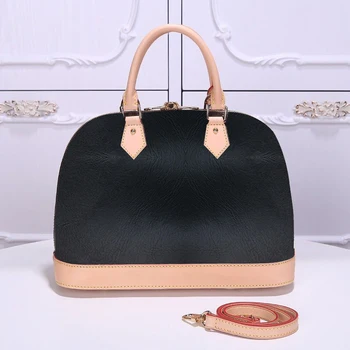 

Top Quality Real leather Luxury women shell bag Top handle cute handbags world brand Brown flower women bags Women Shoulder bag
