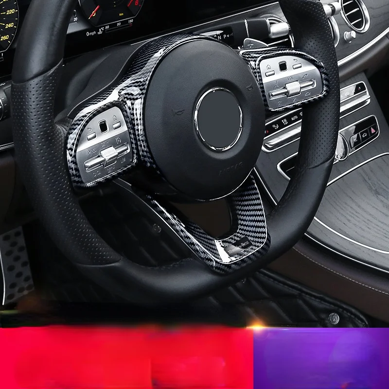 Для Benz class C260/E300L/GLB C200L/GLE/GLC ABS углеродное волокно Автомобильная Кнопка рулевого