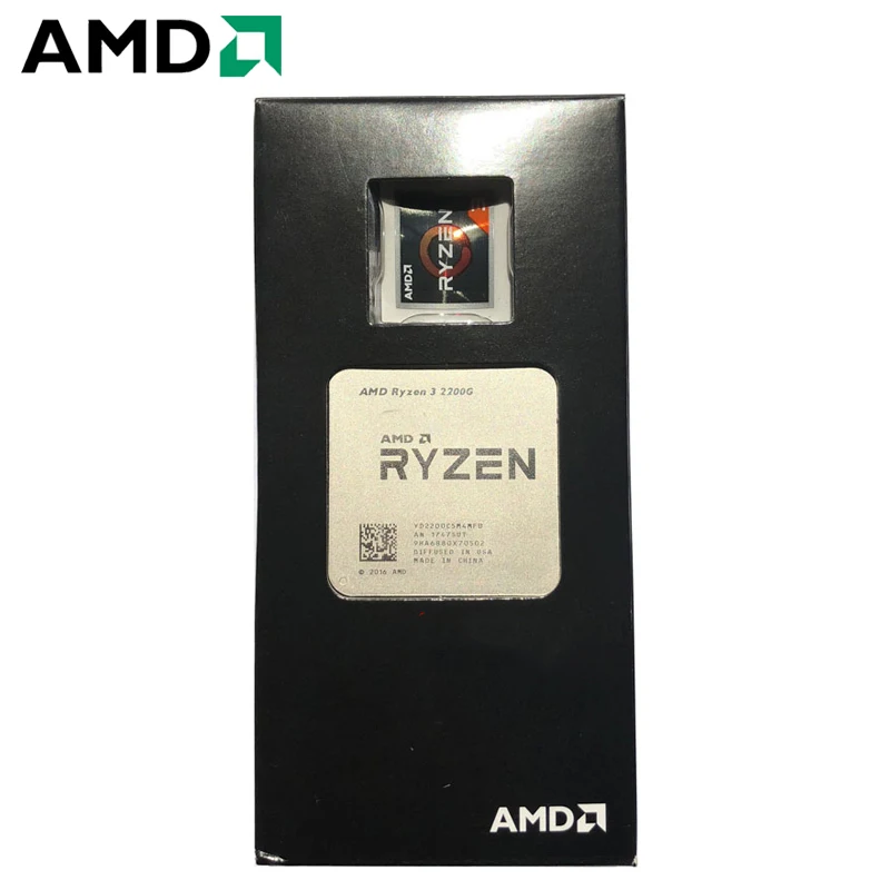 AMD Ryzen 3 2200G R3 2200 5 ГГц четырехъядерный процессор Настольный 65 Вт Разъем AM4 Новый |