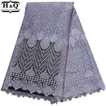 

White Wedding Cord Lace Fabric Nigerian Guipure Lace 5 Yards/Piece African Water Soluble Lace With Stones For Christmas Dress