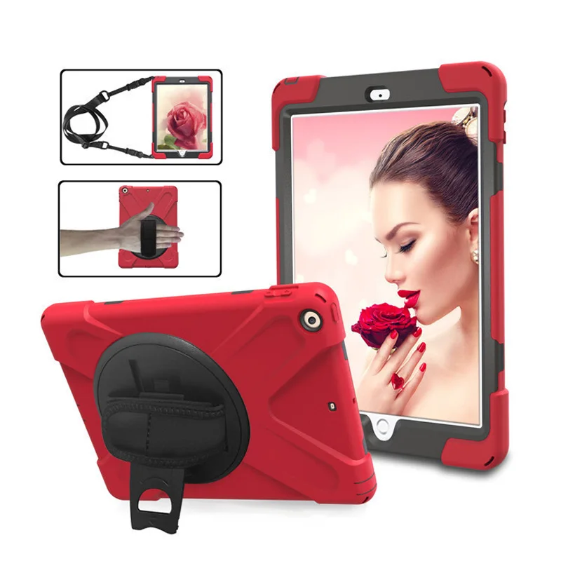 Силиконовый чехол для iPad 9 7 2018 A1893 A1822 планшета ударопрочный 360 Поворот подставка с