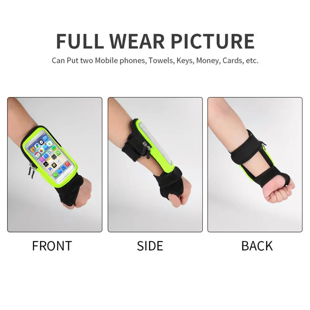 Outdoor Cycling Sports Running Cell Phone Arm Band bag wrist Pouch Key PackageMW 