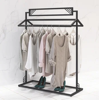 

Clothing store display rack in the middle island double row shelf