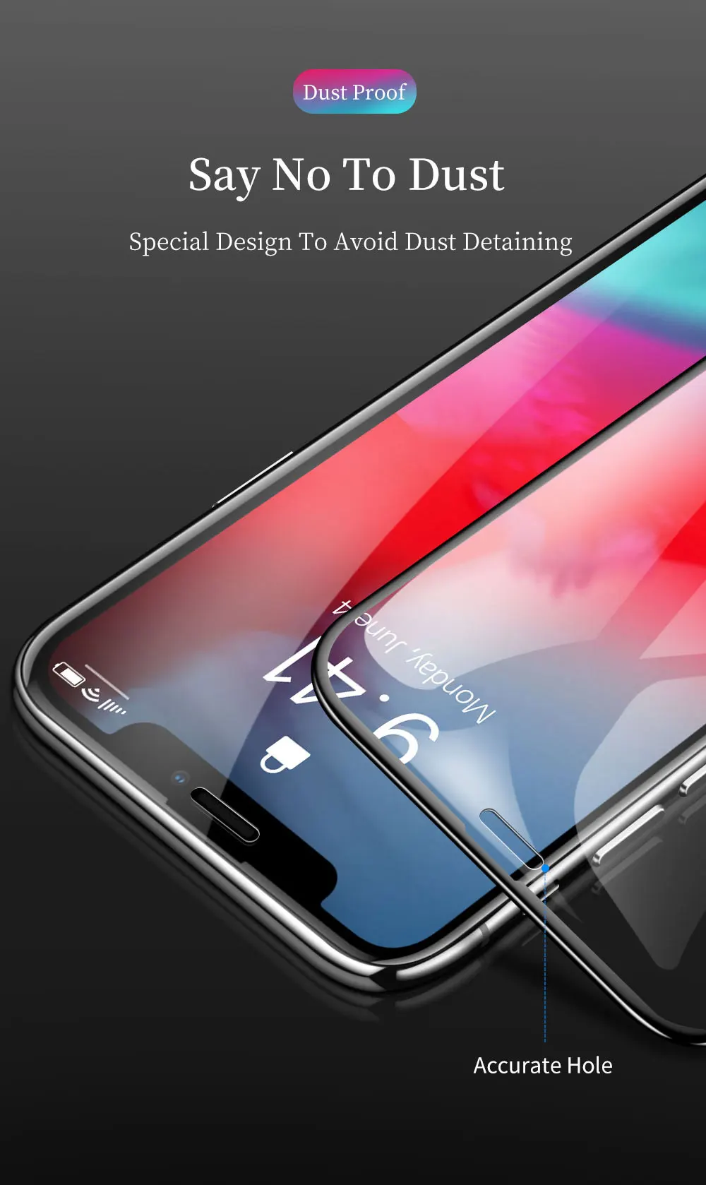 HOCO закаленное стекло для iPhone 11 Pro Max на iPhone X XS Max защита экрана 3D Защитное стекло для iPhone XR 11Pro