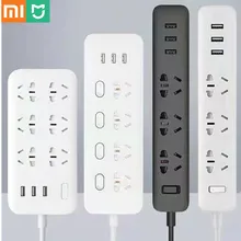 Original Xiaomi Power Strip 2.1A Fast Charging 3USB Extension Socket 6Outlets Socket Adapter US UK EU AU Mijia Power strip