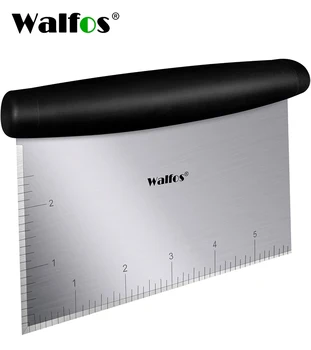 

Walfos Multi Stainless Steel Dough Scraper with Measurements,Perfect for Pastry,Chocolate, Butter, Pizza Dough,Bread Baking