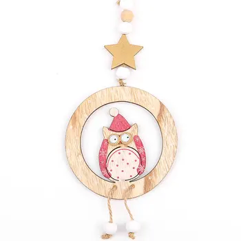 

Wood Ornaments for Christmas from Original Design Manufacturer Bulk Order Wholesale Owl Xmas Tree Decorations for Festival 3B
